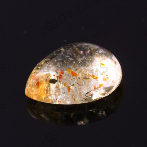 Joopy Gems Sunstone Pear Cabochon, 2.955 carats, 11.2x9x4.5mm
