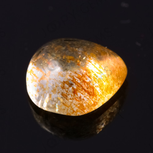 Joopy Gems Sunstone Pear Cabochon, 1.305 carats, 7.5x7.6x3.5mm