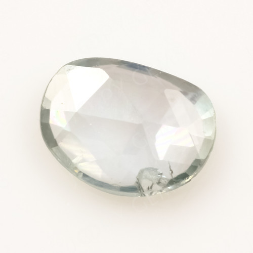 Joopy Gems Blue Sapphire Rose Cut Freeform (Polki), 0.375 carats, 6x4.5x1.5mm (PFRSPHML74)