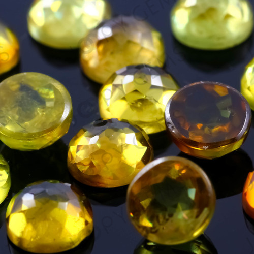 Joopy Gems Sphene Rose Cut Cabochon 4.5mm Round