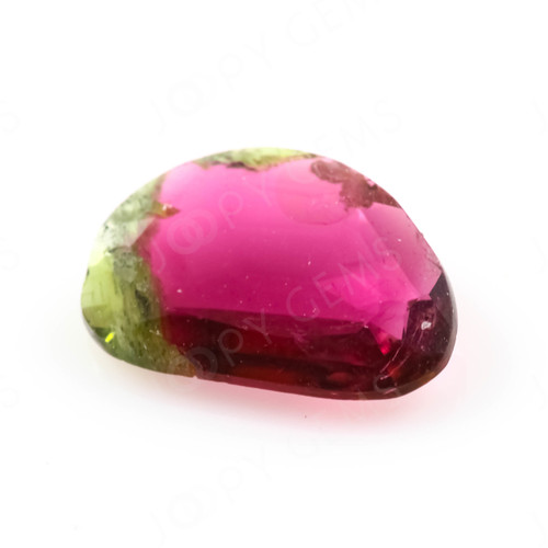 Joopy Gems Tourmaline Rose Cut Freeform, 0.6 carats, 8.1x5.4x1.8mm, PFRTOU831