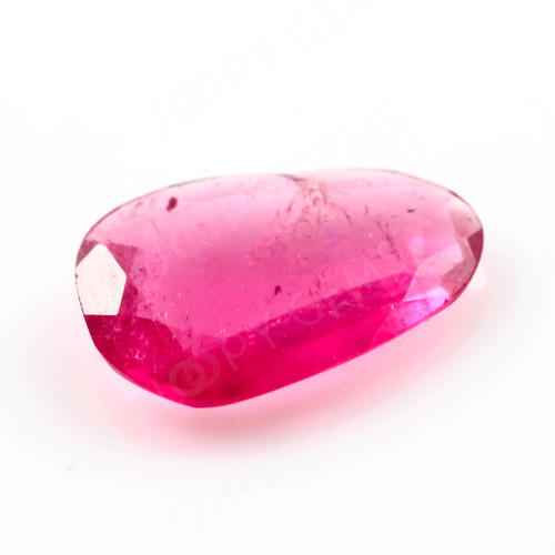 Joopy Gems Tourmaline Rose Cut Freeform, 0.95 carats, 9.6x6.6x1.7mm, PFRTOU859