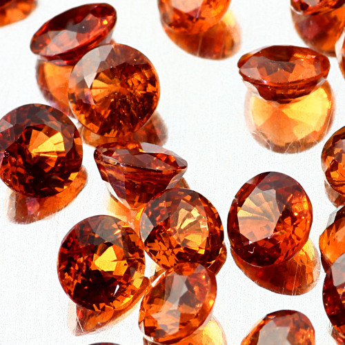 Joopy Gems SALE909 Spessartine Garnet Brilliant Cut 3.8mm Round