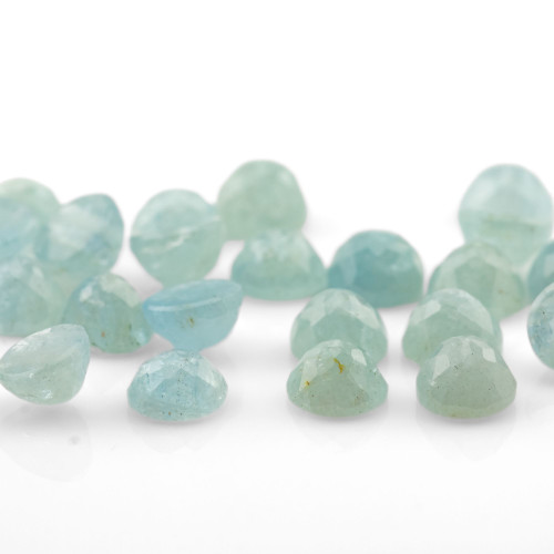 Joopy Gems SALE912 Aquamarine (milky) Rose Cut Cabochon 5mm Round