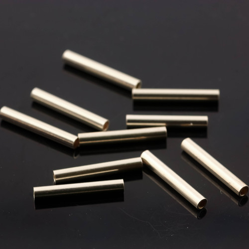 SALE941 Sterling silver tube bead, pack of 10  15mm