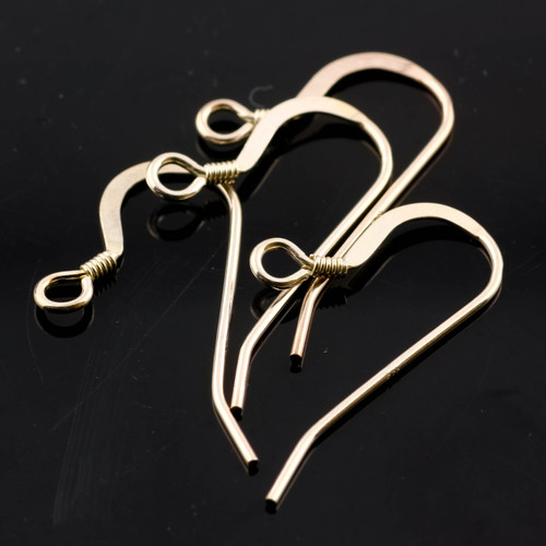 SALE948 Sterling silver fishhook ear wires, 2 pairs