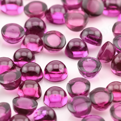 Joopy Gems Rhodolite Garnet Cabochon 3mm Round