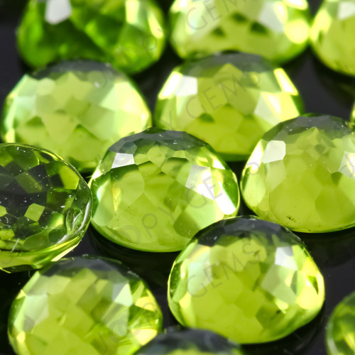 Joopy Gems Peridot Rose Cut Cabochon 6mm Round