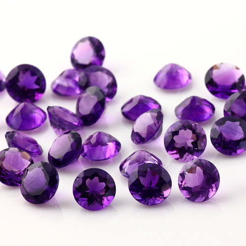 Joopy Gems Amethyst (African) Brilliant Cut Gemstone 10mm Round