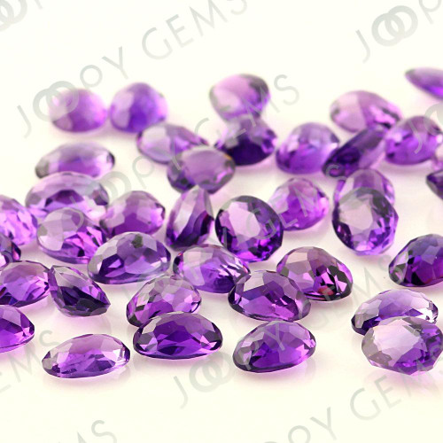 Joopy Gems SALE 523 Amethyst (African) Rose Cut Cabochon 7x5mm Oval - lots of 5 stones