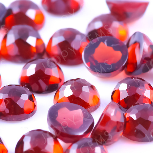 Joopy Gems Almandine Garnet Rose Cut Cabochon 4mm Round