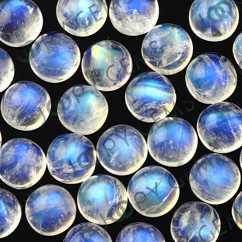 Joopy Gems Rainbow Moonstone Cabochon 8mm Round - A grade