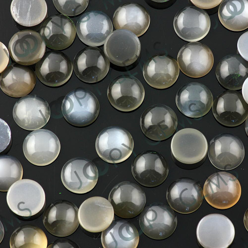Joopy Gems Grey Moonstone Cabochon 8mm Round