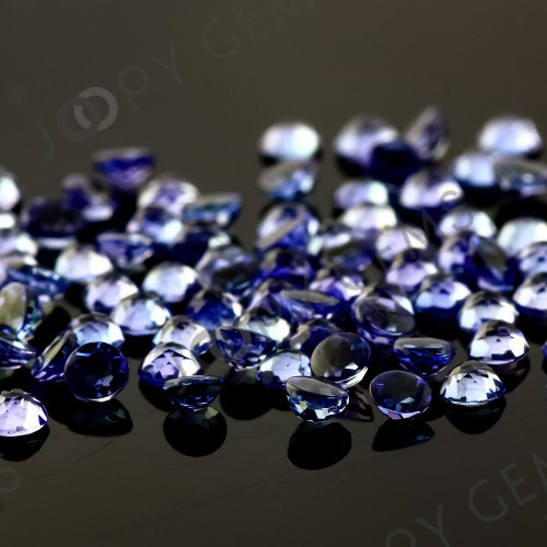 Joopy Gems Tanzanite Rose Cut Cabochon 3mm Round