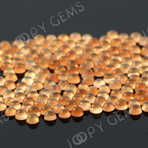 Joopy Gems Peach Moonstone Cabochon 2mm Round