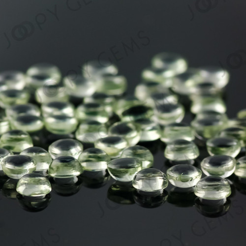 Joopy Gems Prasiolite (Green Amethyst) Cabochon 4mm Round