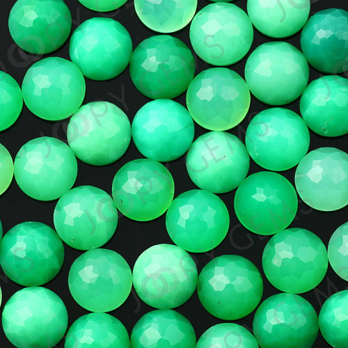 Joopy Gems Chrysoprase Rose Cut Cabochon 8mm Round