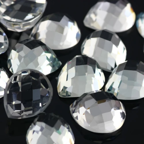 White Topaz Rose Cut Pears