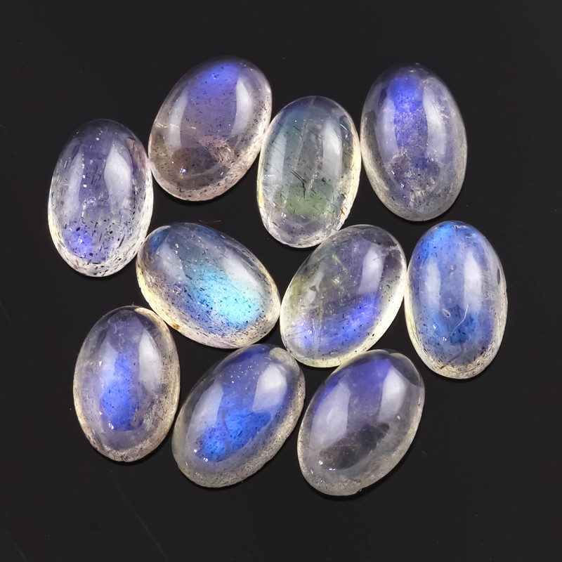 SALE 598 Labradorite Cabochon 6x4mm Oval,   lot of 10 stones