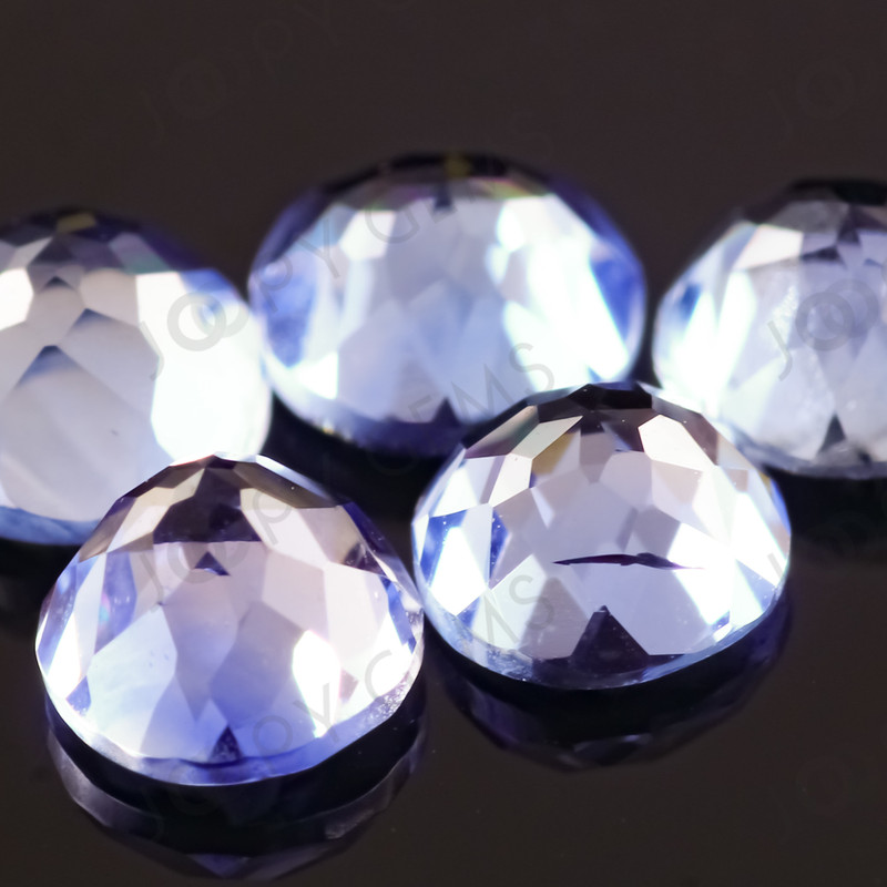 Joopy Gems Blue Sapphire Rose Cut Cabochon 4mm Round