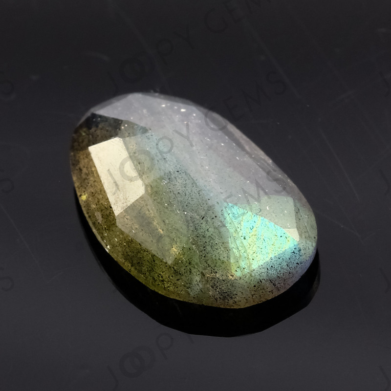 Joopy Gems Labradorite Rose Cut Freeform, 1.785 carats, 11.5x7.5x3mm