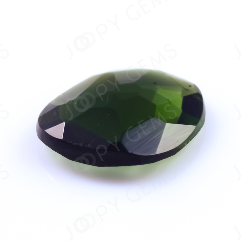 Joopy Gems Tourmaline Rose Cut Freeform, 0.75 carats, 7.5x6.6x1.9mm, PFRTOU737