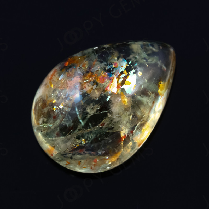 Joopy Gems Sunstone Pear Cabochon, 4 carats, 12.5x8.8x8.6mm