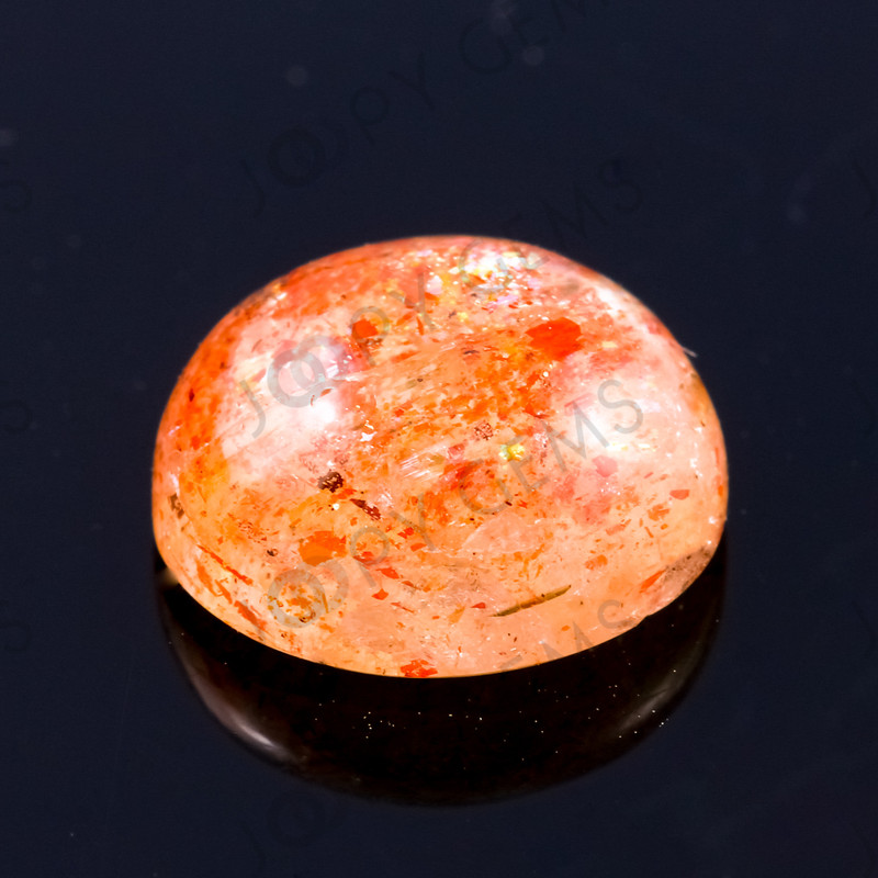 Joopy Gems Sunstone Round Cabochon, 4.695 carats, 11.1x5.3mm