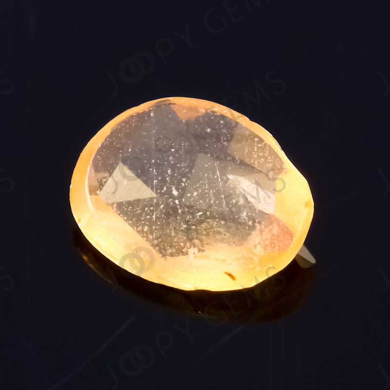 Joopy Gems Orange Sapphire Rose Cut Freeform (Polki), 0.16 carats, 4.5x3.7x1mm