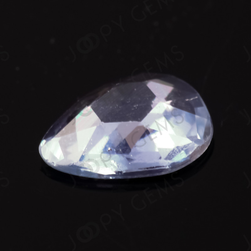 Joopy Gems Blue Sapphire Rose Cut Freeform (Polki), 0.455 carats, 6.4x5.5x1.6mm