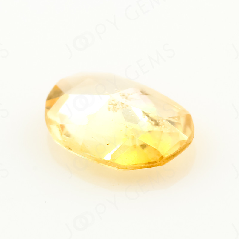 Yellow Sapphire Rose Cut Freeform (Polki), 0.28 carats, 5.1x3.8x1.6mm