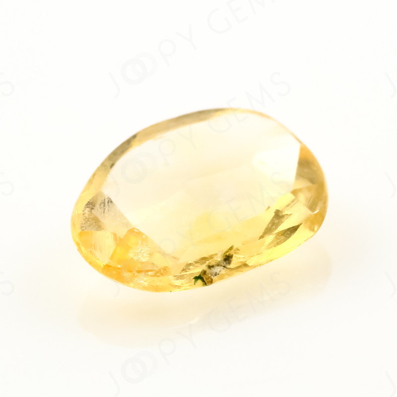 Joopy Gems Yellow Sapphire Rose Cut Freeform (Polki), 0.425 carats, 6.4x4.6x1.6mm