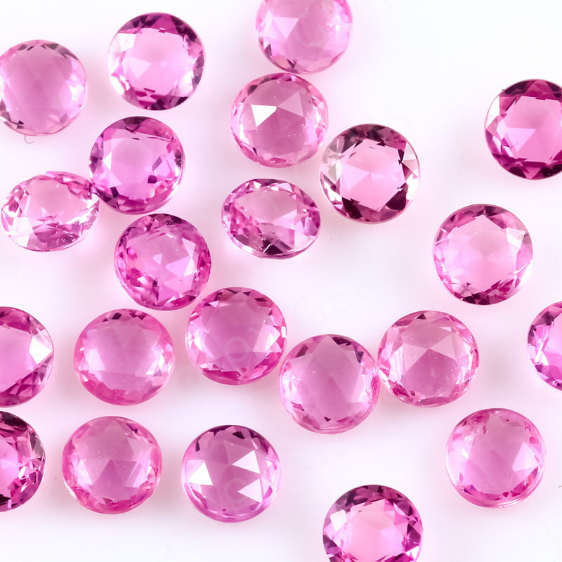 Joopy Gems Pink Sapphire Rose Cut Cabochon 4mm Round