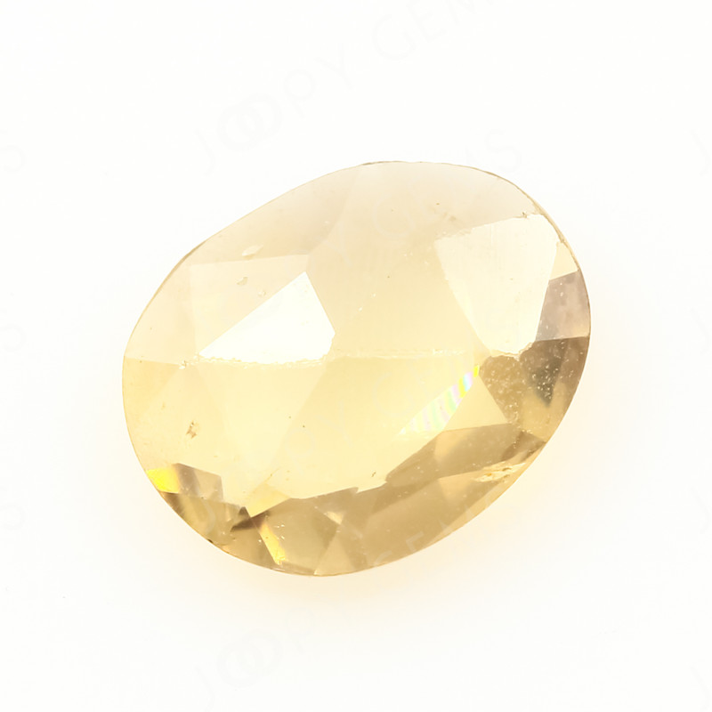 Joopy Gems Yellow-Green Sapphire Rose Cut Freeform (Polki), 0.295 carats, 5.2x4.3x1.6mm (PFRSPHML79)