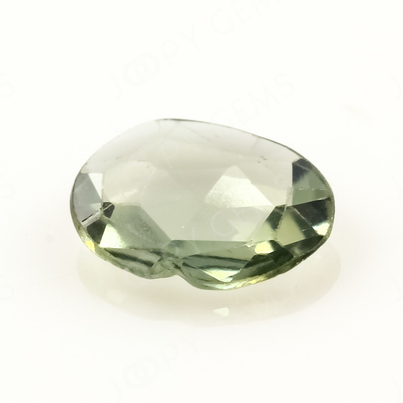 Joopy Gems Green Sapphire Rose Cut Freeform (Polki), 0.285 carats, 5.6x4.5x1.2mm (PFRSPHML106)