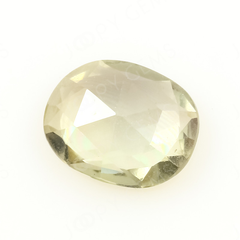 Joopy Gems Green Sapphire Rose Cut Freeform (Polki), 0.39 carats, 5.4x4.3x1.7mm (PFRSPHML109)