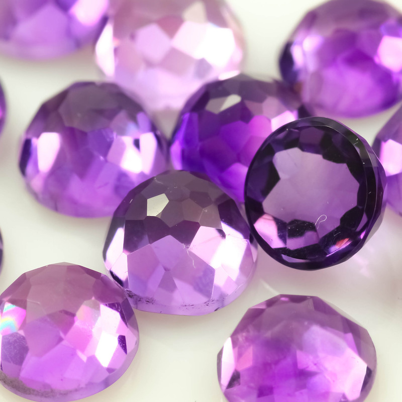Joopy Gems SALE774 Amethyst (African) Rose Cut 5mm Round  per stone