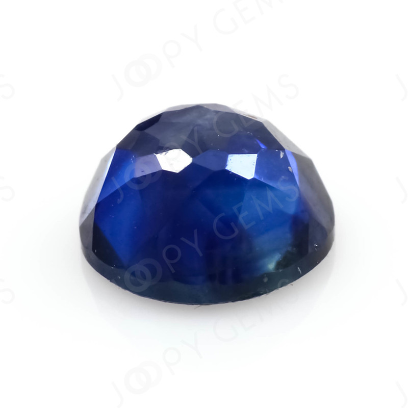 Joopy Gems Blue Sapphire Rose Cut Cabochon 5mm Round, RCFSPHB1