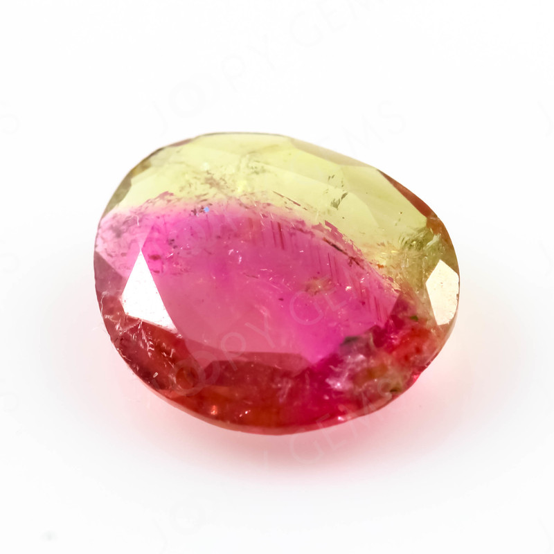 Joopy Gems Tourmaline Rose Cut Freeform, 0.85 carats, 8.2x7x2mm, PFRTOU823