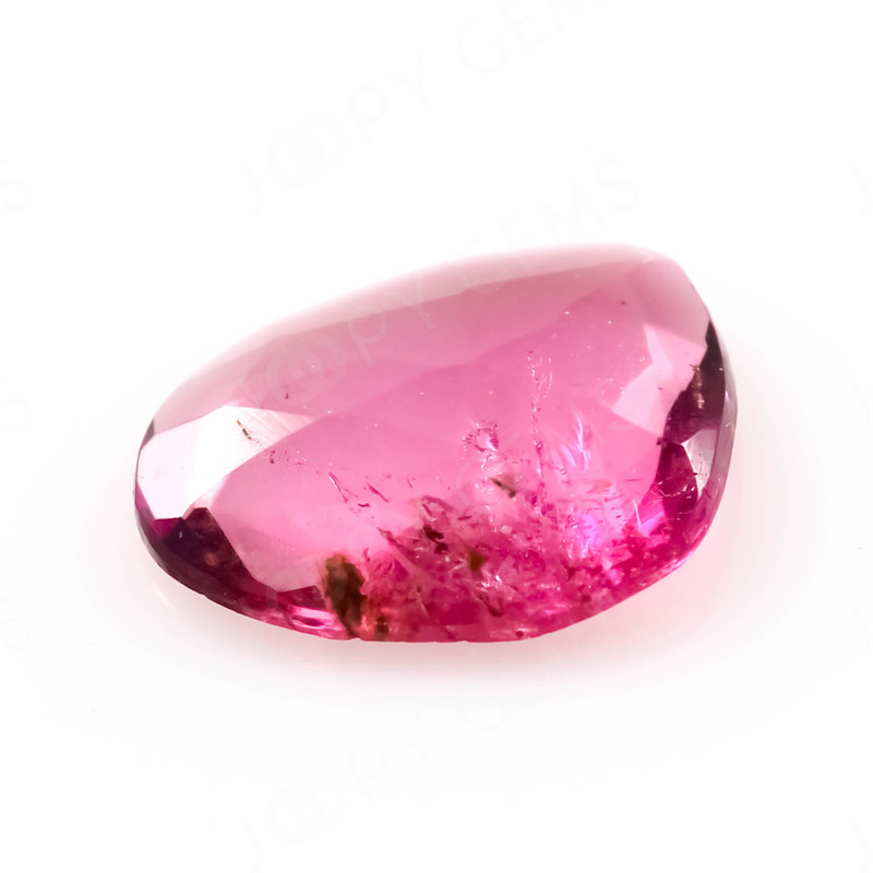 Joopy Gems Tourmaline Rose Cut Freeform, 0.6 carats, 7.1x5.9x1.6mm, PFRTOU848