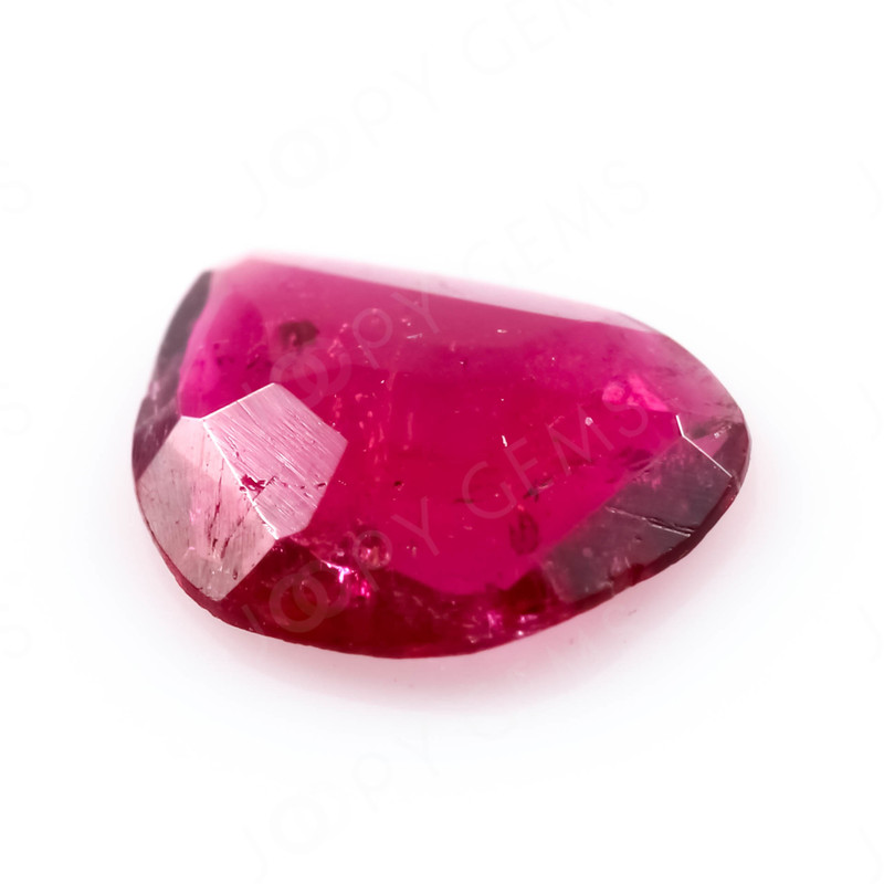 Joopy Gems Tourmaline Rose Cut Freeform, 0.3 carats, 6.4x5.2x1.2mm, PFRTOU860