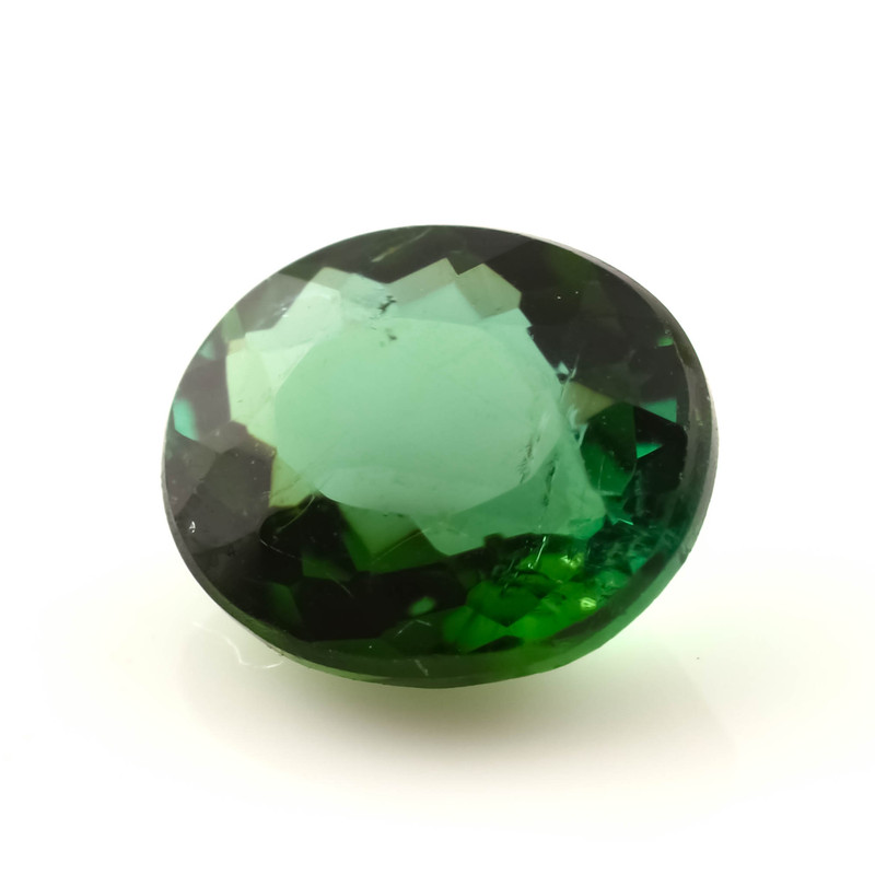 SALE925 Chrome Tourmaline Mixed Cut 5.4x6.4mm Oval , 0.79ct