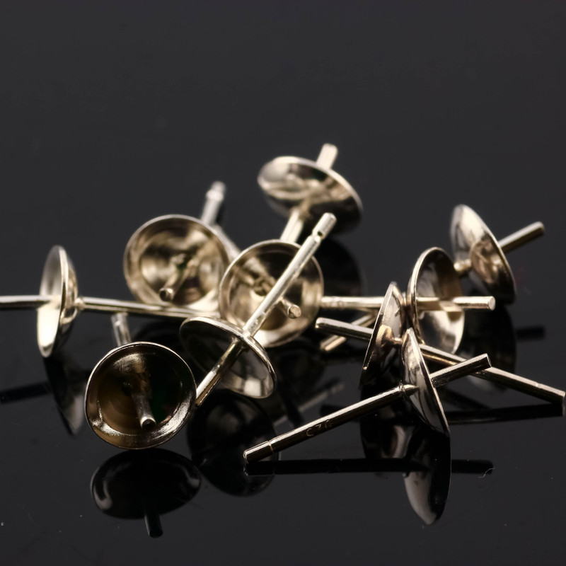 SALE937 Sterling silver peg and post 5 pairs 6mm