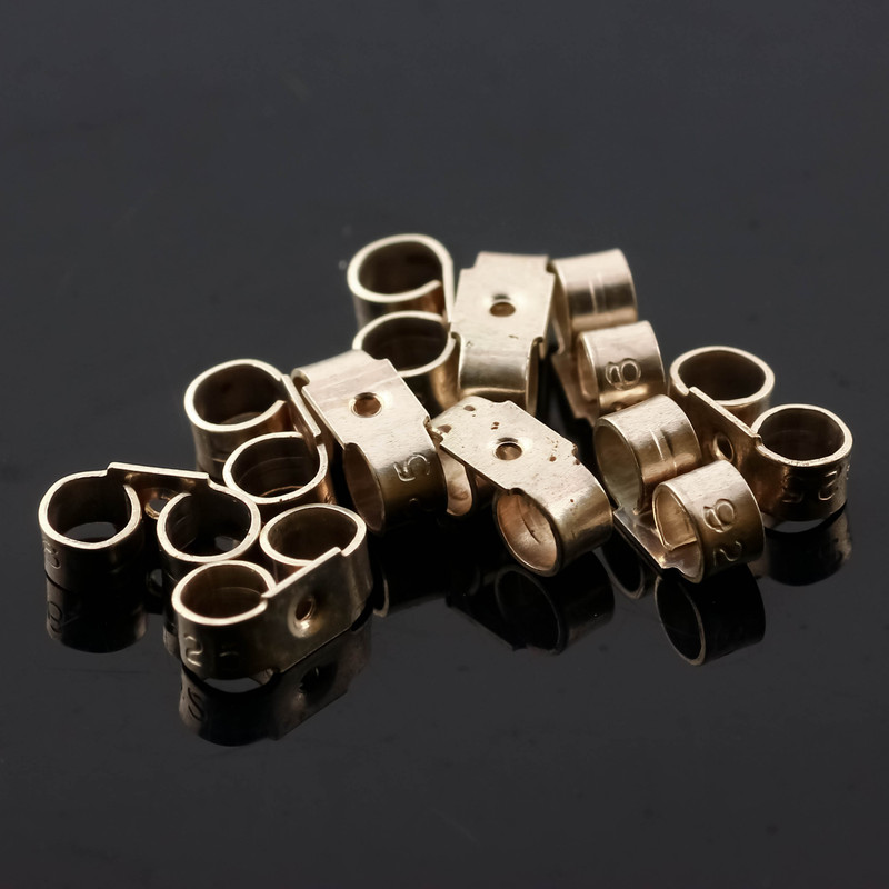 SALE950 Sterling silver earring backs, 10 per pack  6.5x2mm