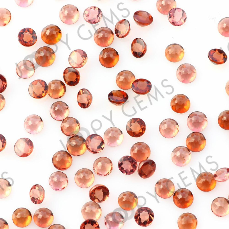 Joopy Gems Almandine Garnet Rose Cut Cabochon 2mm Round