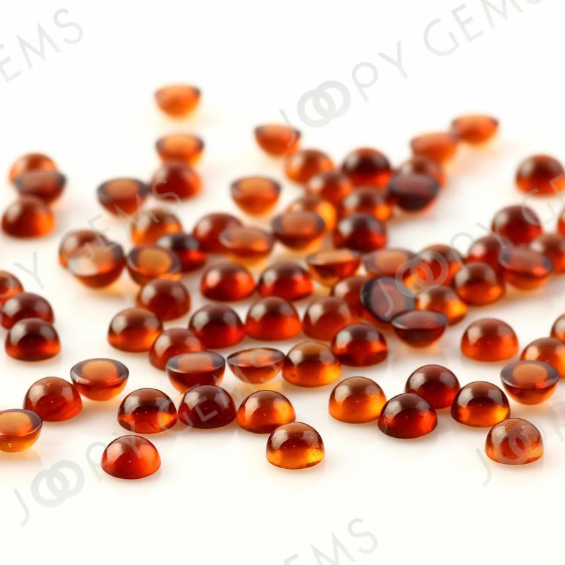 Joopy Gems Hessonite Garnet Cabochon 4mm Round