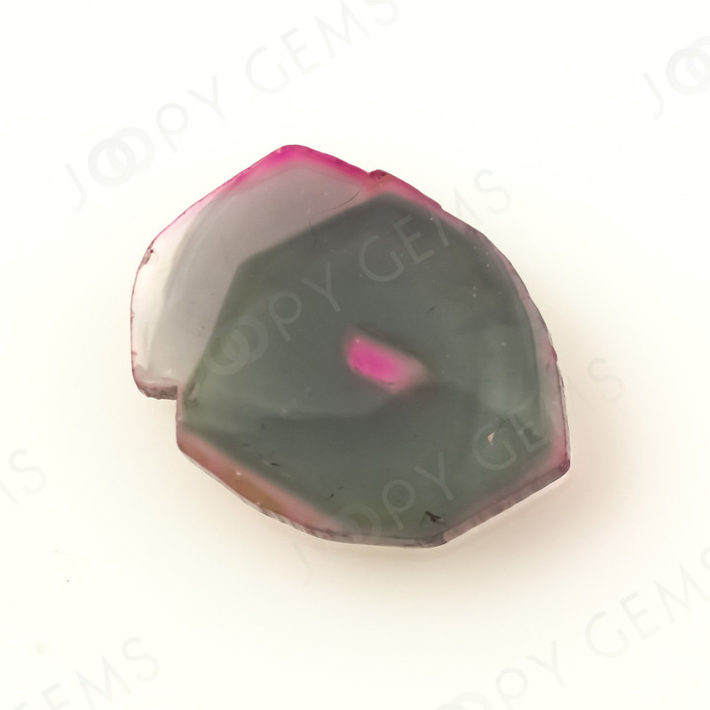 Joopy Gems Watermelon Tourmaline slice, 2.32 carats, 11.1x8.6x2.7mm, SLFRTOU53