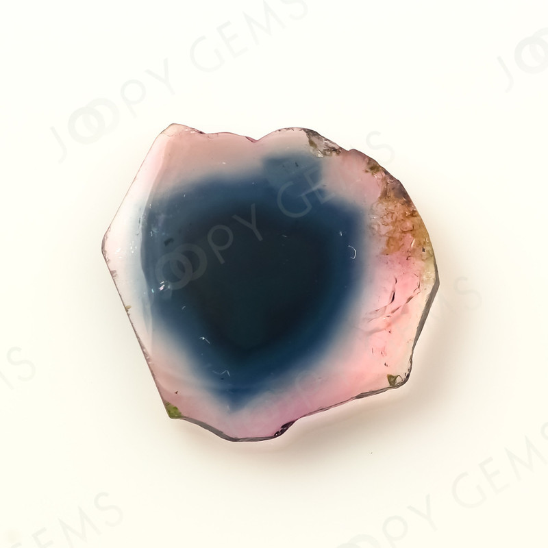 Joopy Gems Watermelon Tourmaline slice, 8.5 carats, 17.9x16.4x3.4mm, SLFRTOU58