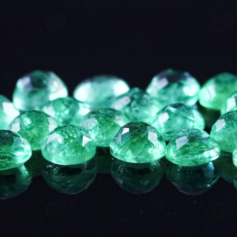 Joopy Gems Emerald Rose Cut Cabochon 3mm Round