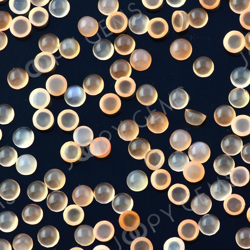 Joopy Gems Peach Moonstone Cabochon 2mm Round